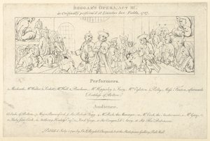 Klucz z listą wykonawców i publiczności do: The Beggars Opera, 1 lipca 1790, 1 lipca 1790. autorstwa Unbekannt