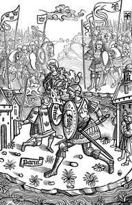 Król Artur walczący z gigantem, 1514 autorstwa Unbekannt