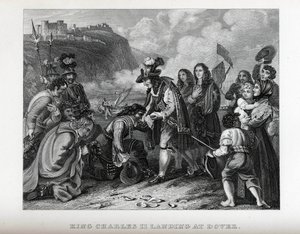 Król Karol II lądowanie w Dover, 1882 autorstwa Unbekannt
