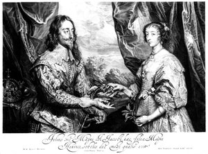 Król Karol I 1600-1649 i królowa Henrietta Maria 1609-1669 autorstwa Unbekannt