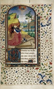 Król Dawid w modlitewnej Księdze Godzin, 1450-1499 autorstwa Unbekannt