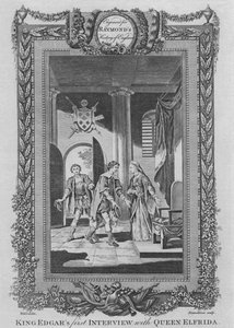 Pierwszy wywiad króla Edgara z królową Elfridą, ok. 1787 r. autorstwa Unbekannt