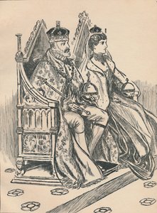 „Król Edward VII i królowa Aleksandra”, c1907 autorstwa Unbekannt