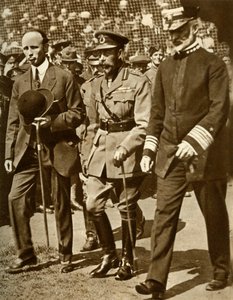 Król Jerzy V uczestniczy w meczu baseballowym na Stamford Bridge w Londynie, 1935. autorstwa Unbekannt