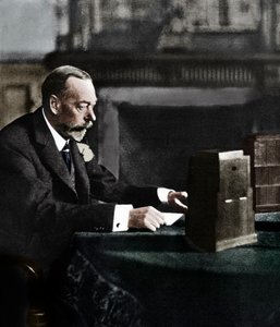 Król Jerzy V nadaje do imperium w Boże Narodzenie, Sandringham, 1935 autorstwa Unbekannt