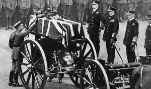 Król Jerzy V składa wieniec na trumnie nieznanego żołnierza, Whitehall, Londyn, ok. 1930 autorstwa Unbekannt