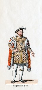 Król Anglii Henryk VIII, projekt kostiumu do sztuki Szekspira, Henryk VIII, XIX w. autorstwa Unbekannt