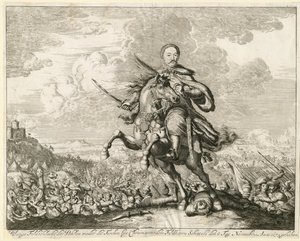 Król Jan III Sobieski w bitwie pod Chocimiem 11 listopada 1673, 1673 autorstwa Unbekannt