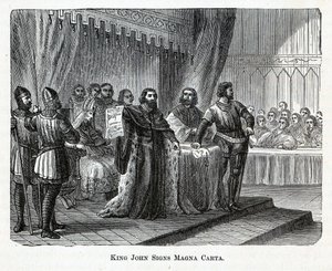 Król Jan podpisuje Magna Carta, 1882 autorstwa Unbekannt