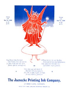 King Oberon — The Jaenecke Printing Ink Company, 1907 autorstwa Unbekannt