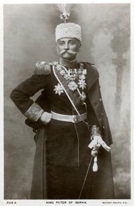Król Piotr I Serbii, c1903-c1918 autorstwa Unbekannt