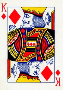 King of Diamonds z talii kart do gry Goodall & Son Ltd., ok. 1940 r. autorstwa Unbekannt
