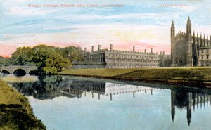 Kings College, Kings College Chapel i Clare College, Cambridge, początek XX wieku autorstwa Unbekannt
