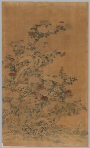 Panel Ko Ssu: Skały i chryzantemy, 1700 - 1800. autorstwa Unbekannt