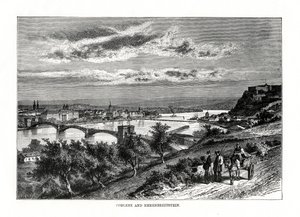 Twierdza Koblencja i Ehrenbreitstein, Niemcy, 1879 autorstwa Unbekannt