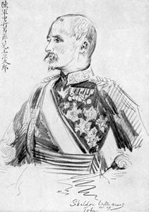 Kodama Gentaro, japoński żołnierz i mąż stanu, wojna rosyjsko-japońska, 1904-5 autorstwa Unbekannt