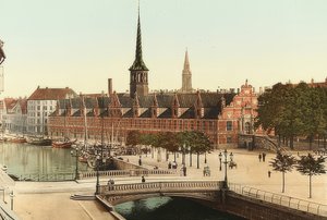 Kopenhaga. Giełda. Około 1900. Fotografia Photoglob / Zurych autorstwa Unbekannt