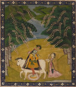 Krishna ofiarowany ciastka, XIX-XX w. autorstwa Unbekannt