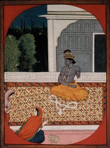 Krishna odrzuca swoją girlandę, ok. 1800 autorstwa Unbekannt