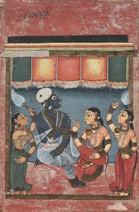 Krishna z Radhą i Dwóch Pomocników recto, Jagannath, Subhadra i Balarama...verso, XVIII wiek autorstwa Unbekannt