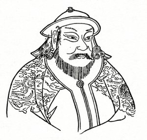 Kubilaj-chan 1215-1294 Imperium Mongolskiego i założyciel dynastii Yuan, 1912 autorstwa Unbekannt