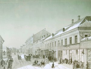 Kuznetsky Most, Moskwa, Rosja, lata czterdzieste XIX wieku. autorstwa Unbekannt