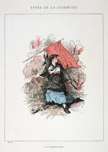 Barykada, Komuna Paryska, 1871 autorstwa Unbekannt