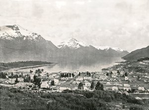 Jezioro Wakatipu i góry, Queenstown, Nowa Zelandia, 1895. autorstwa Unbekannt