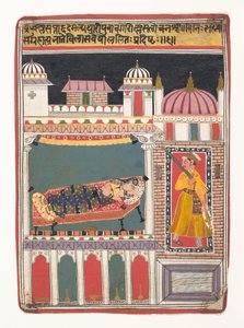 Lalit Ragini: Folio z serii ragamala Girlanda trybów muzycznych, ca. 1680-90. autorstwa Unbekannt