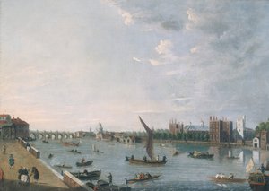 „Pałac Lambeth z Horseferry”, ok. 1750 r. autorstwa Unbekannt