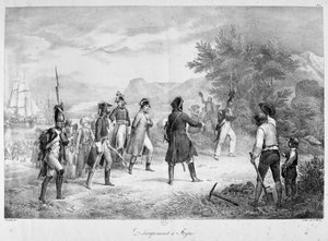Lądowanie we Frejus, marzec 1815 autorstwa Unbekannt