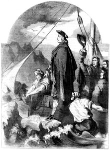 Lądowanie Chevalier de St George w Szkocji, 1715, XIX w. autorstwa Unbekannt