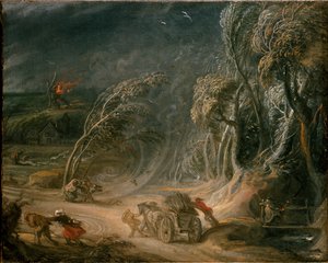 Krajobraz: burza, XVIII wiek autorstwa Unbekannt