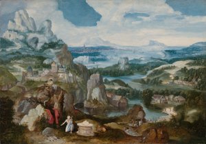 Pejzaż z pokutnikiem św. Hieronima, 153040. autorstwa Unbekannt