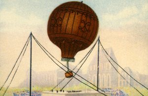 Wystrzelenie balonu Montgolfier Brothers, czerwiec 1783, 1932. autorstwa Unbekannt