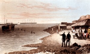 Układanie kabla telegraficznego przez Ocean Indyjski między Bombajem a Adenem, 1870 r autorstwa Unbekannt