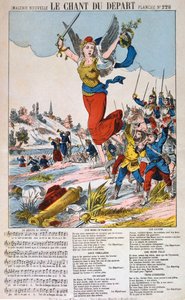 Le Chant du Depart, karta pieśni, wojna francusko-pruska, 1870-1871. autorstwa Unbekannt