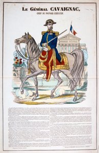 Le General Cavaignac 28 czerwca 1848, Francja. Litografia kolorowa. Prywatna kolekcja autorstwa Unbekannt