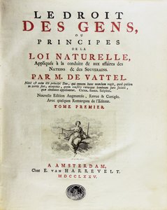 Prawo narodów lub zasady prawa naturalnego stosowane do postępowania, 1775. autorstwa Unbekannt