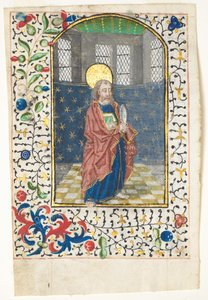 Kartka z Księgi Godzin: Św. 1440-1460. autorstwa Unbekannt