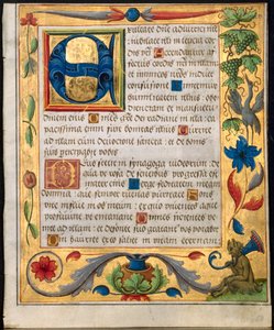 Kartka z psałterza i modlitewnika, c. 1524. autorstwa Unbekannt