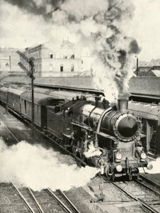Wyjazd z Budapesztu. Z Dworca Centralnego odjeżdża pociąg pospieszny, 1935-36. autorstwa Unbekannt