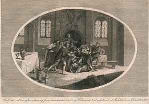 Leofa złodziej dźgający Edmunda I na festiwalu w Pucklekirk, Gloucestershire 946 1793 autorstwa Unbekannt