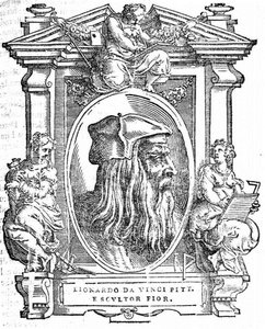 Leonardo da Vinci. Od: Giorgio Vasari, Żywoty najwybitniejszych włoskich malarzy, rzeźbiarzy i architektów, 1568 autorstwa Unbekannt