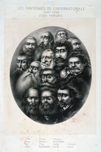 Fantoches z Międzynarodówki, karykatura na komunistów. Francja 19C autorstwa Unbekannt