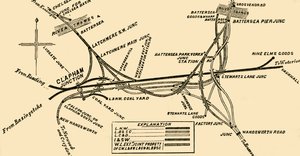 Linie kolejowe w Clapham Junction, c1878. autorstwa Unbekannt