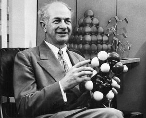 Linus Pauling, amerykański chemik, ok. 1954 r. autorstwa Unbekannt