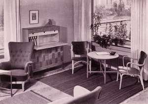 Meble do salonu Carl-Axel Acking, wykonane przez firmę A.B. Svenska Mobelfabrikerna, 1949. autorstwa Unbekannt