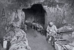 Kwatera mieszkalna we francuskiej jaskini, I wojna światowa, 1915 autorstwa Unbekannt