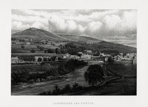 Llangollen i zamek, Denbighshire, północna Walia, 1896 autorstwa Unbekannt